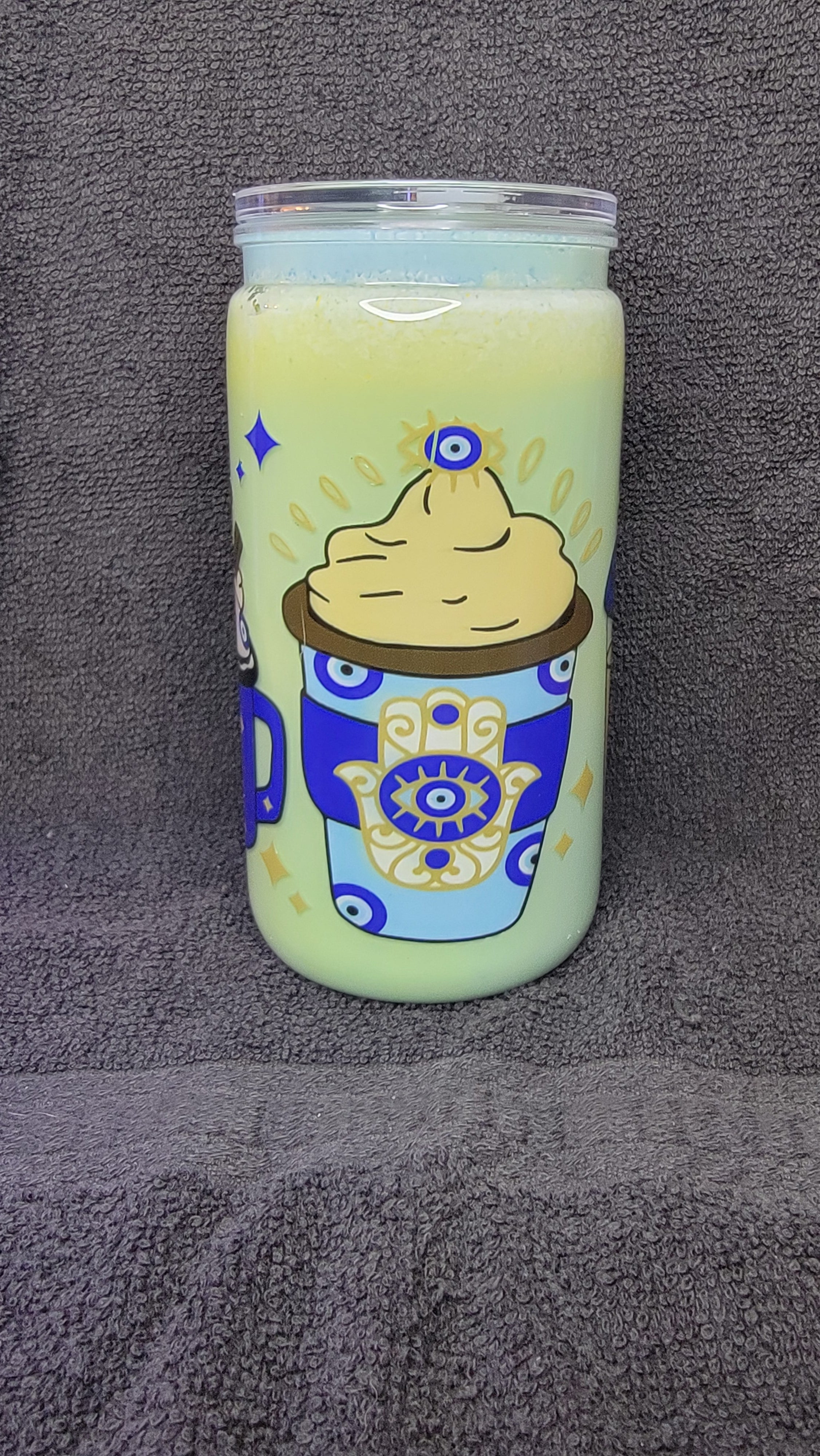 16 oz evil eye milkshake cup