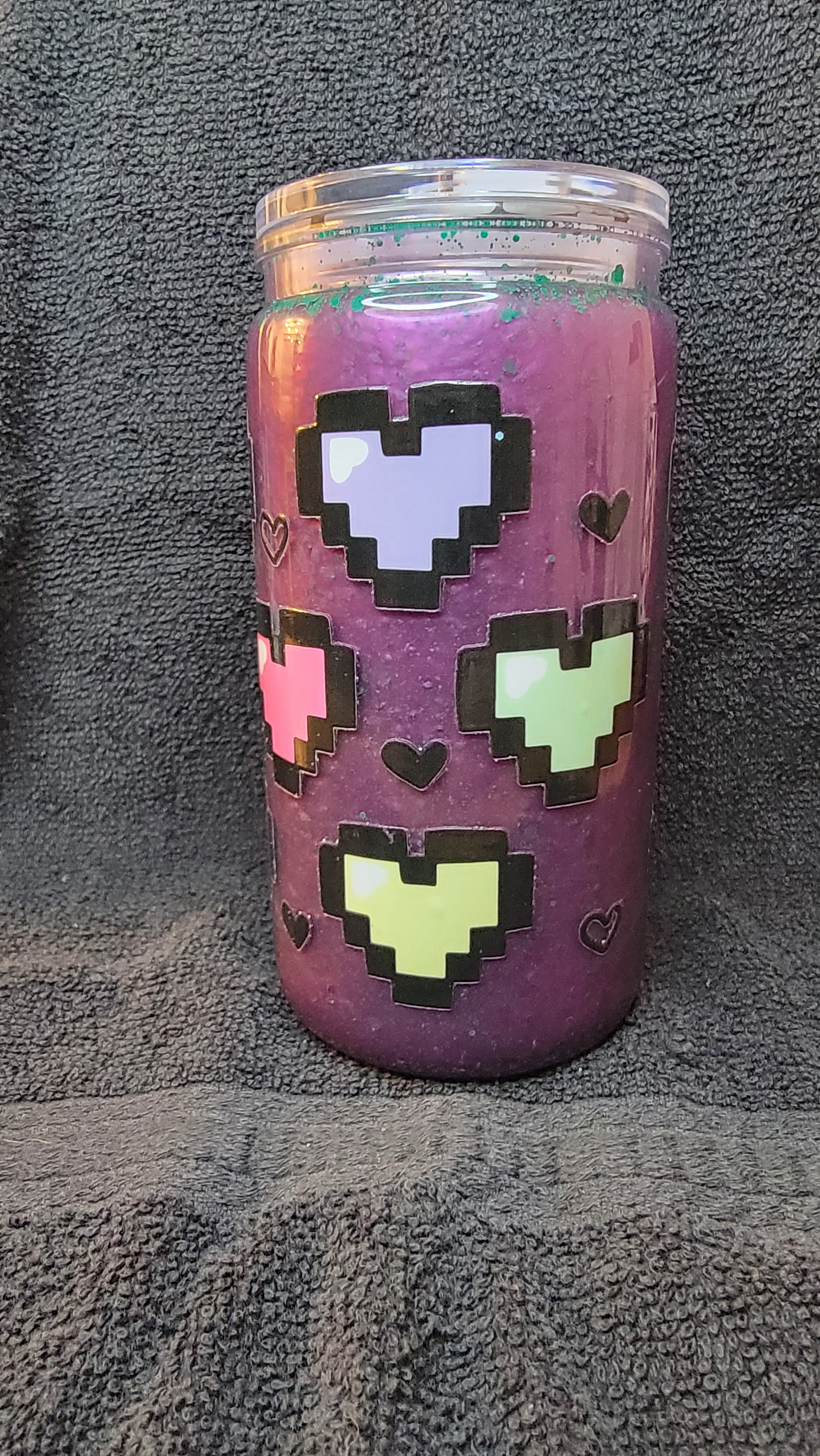 16 oz hearts mica cup