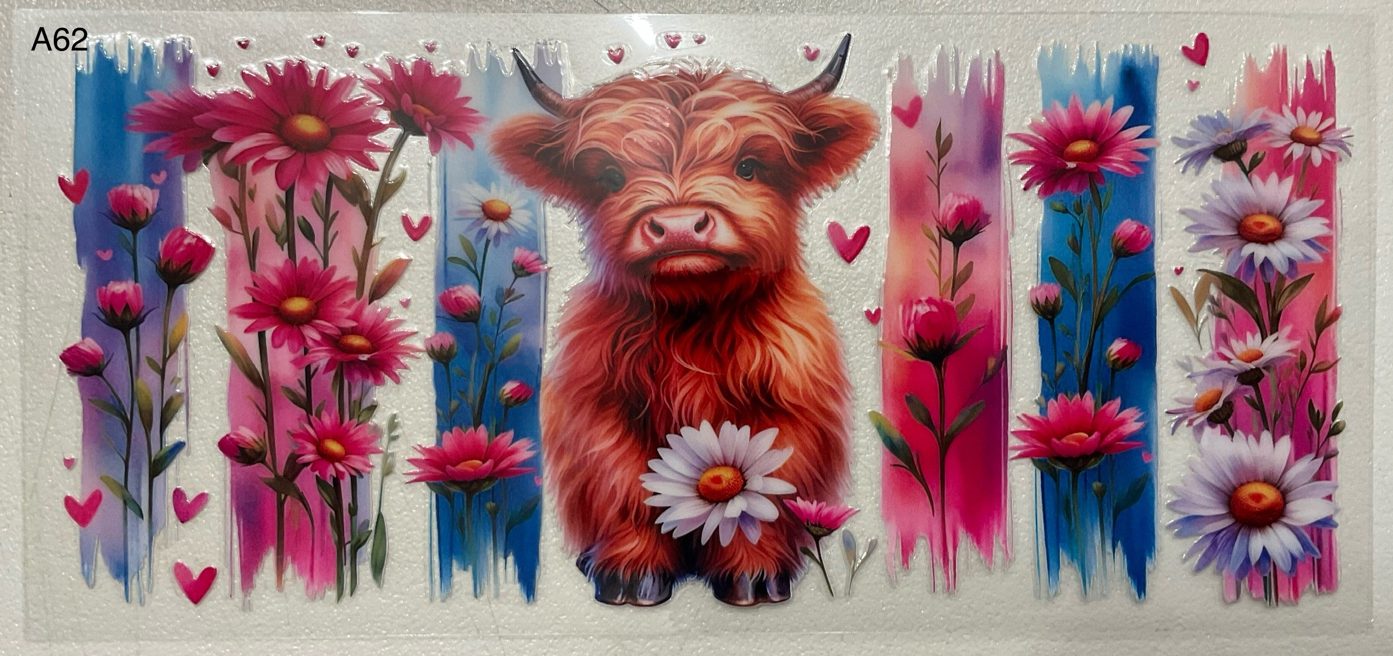 A62 Pink & Blue Cow