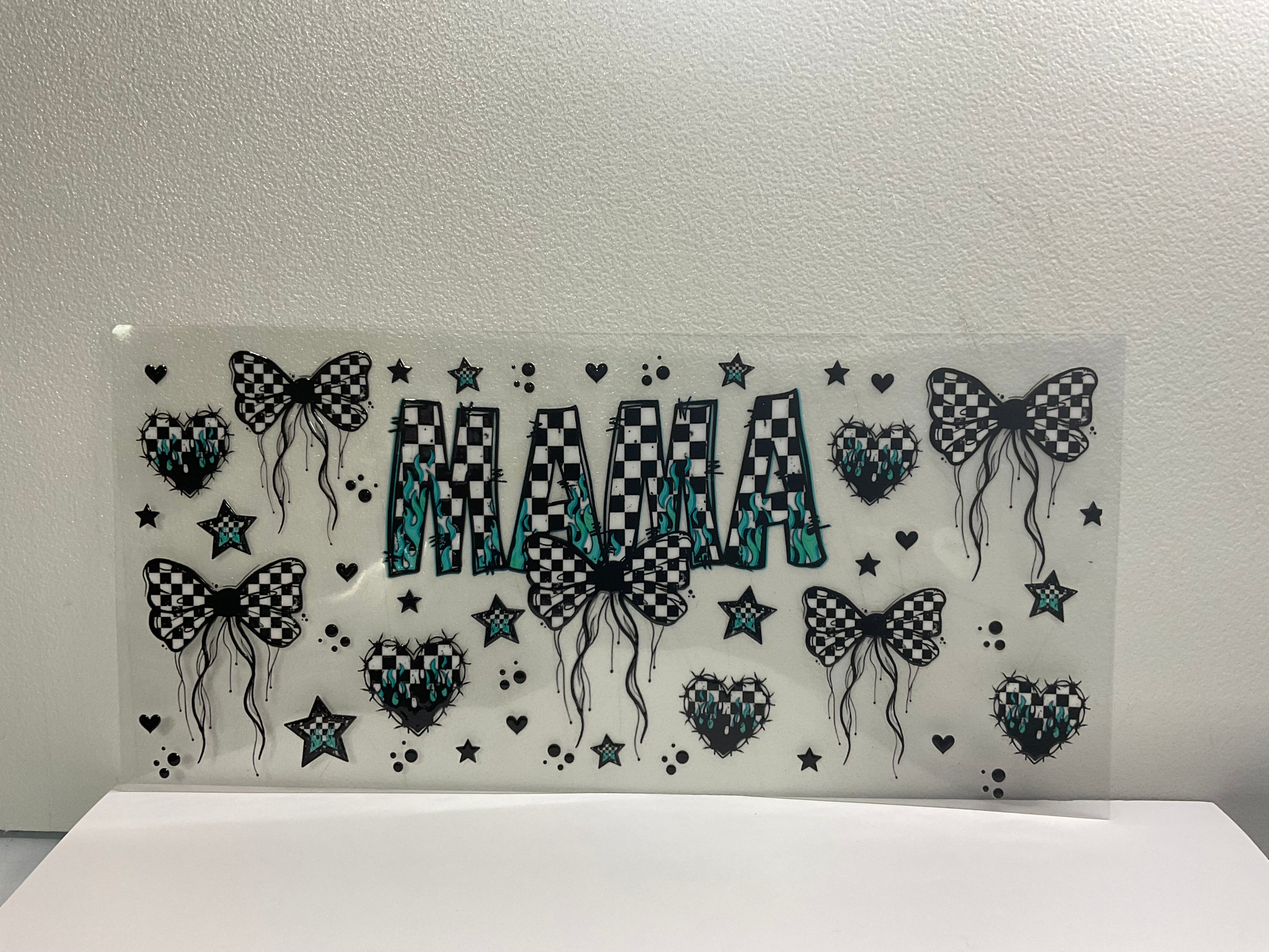 MA - Checkered Bows, Hearts Mama