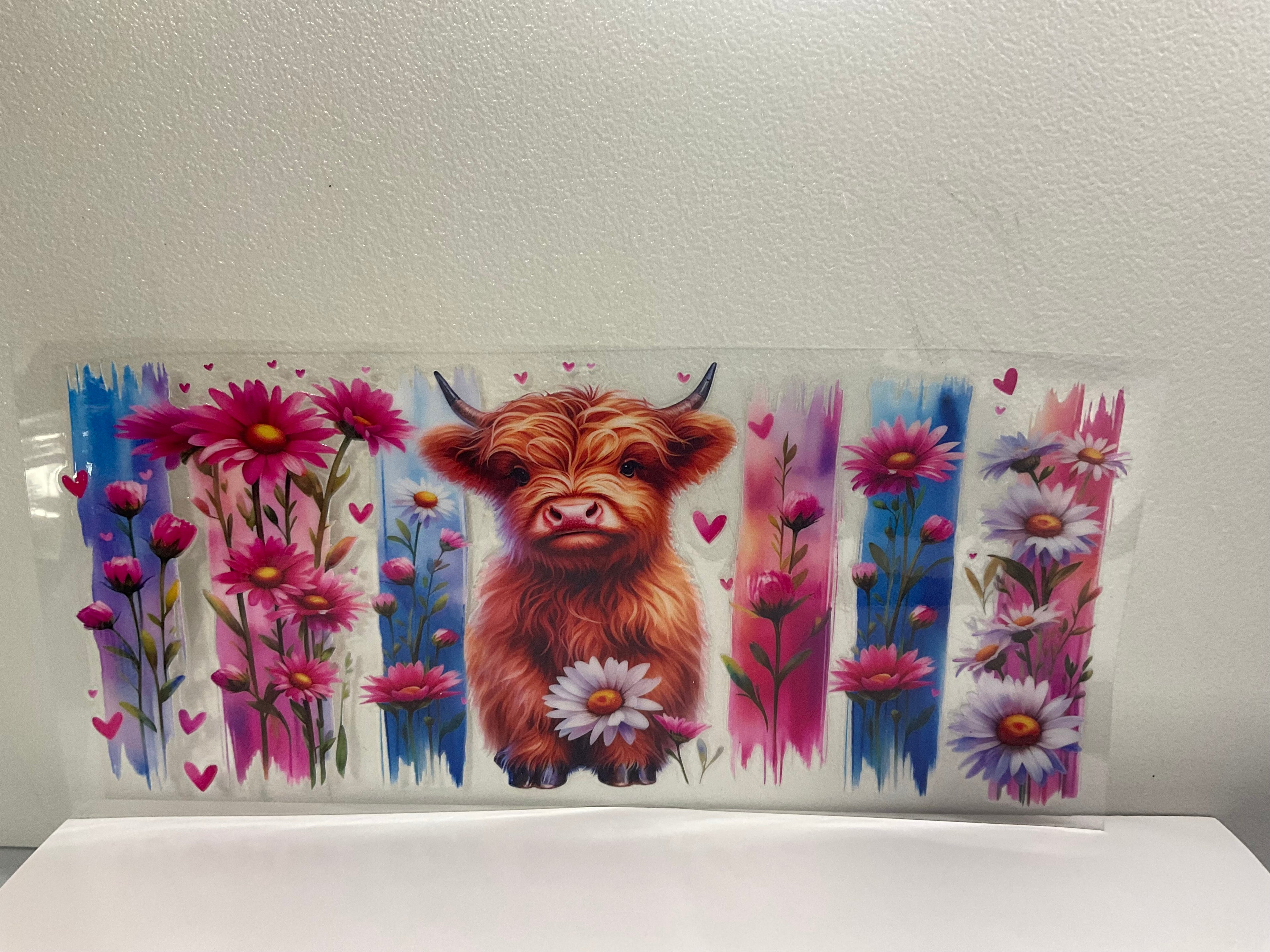 A - Hyland cow with flowers