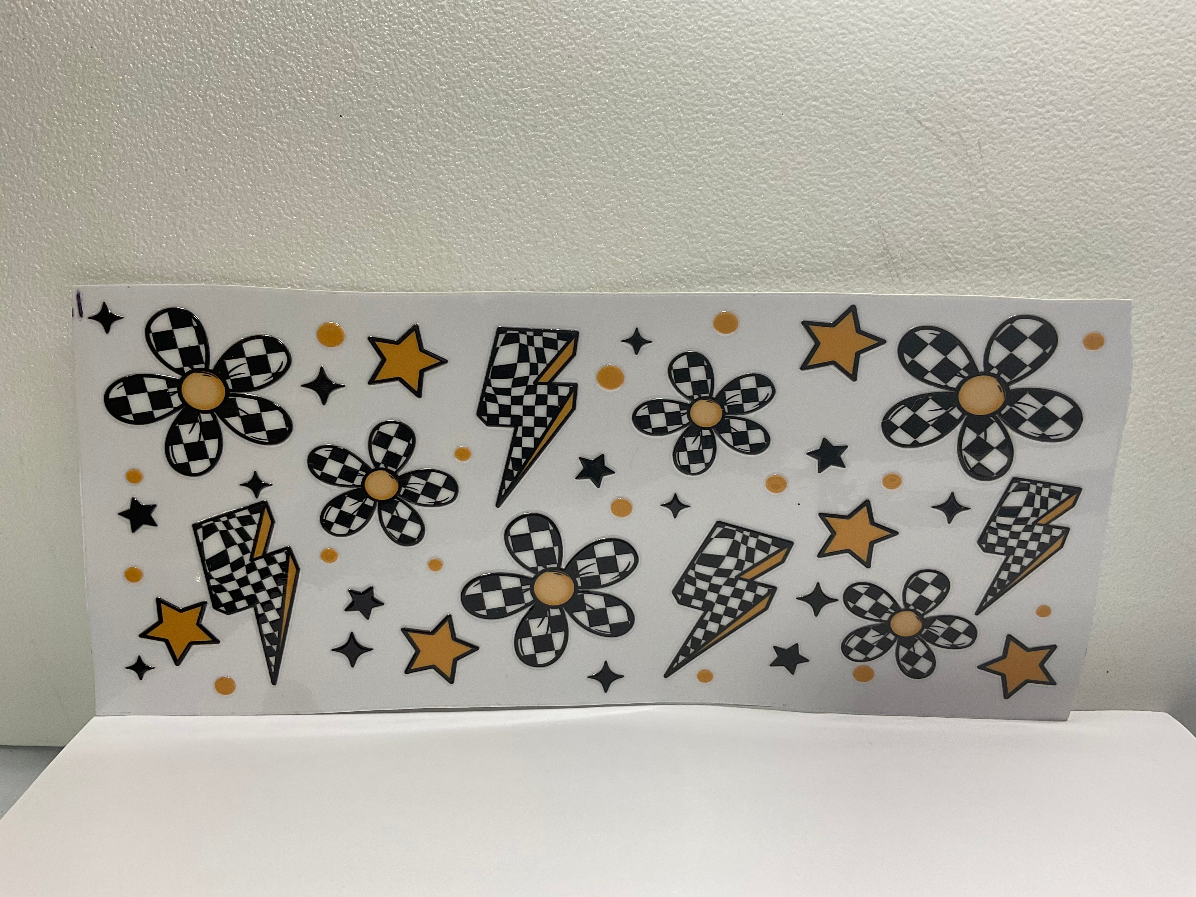 BF - Checkered flowers & hearts